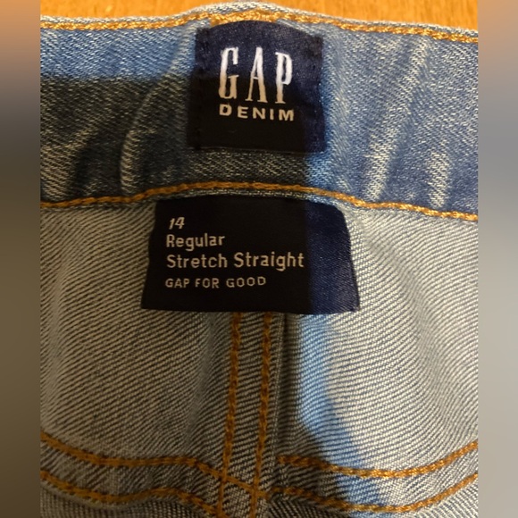 Girls Size 14 Regular Gap Denim Stretch Straight Adjustable Waist Jeans - Picture 7 of 16